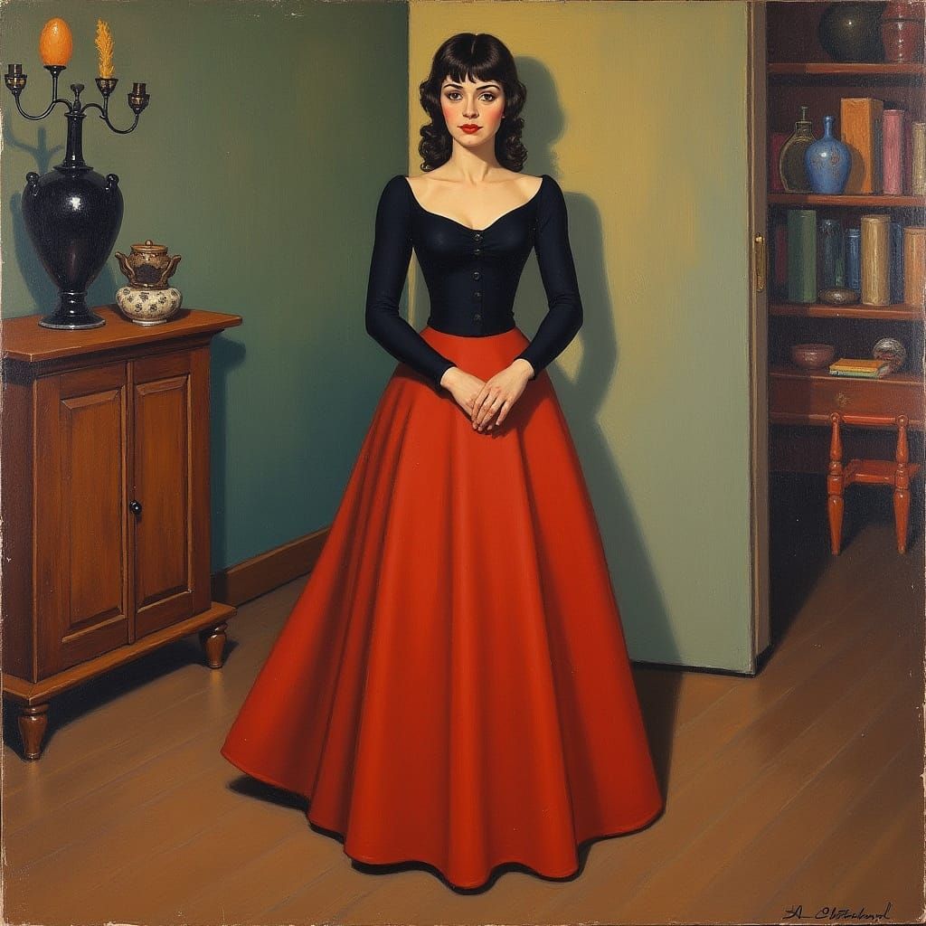 Lady of the House in a Vibrant Fauvist Style