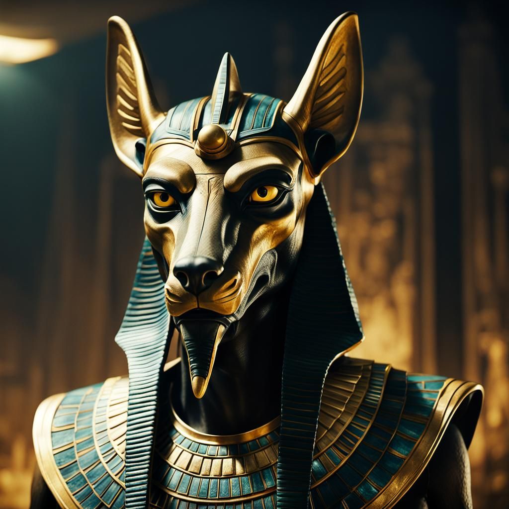 Realistic Egyptian Alien Anubis for Sci-Fi Movie