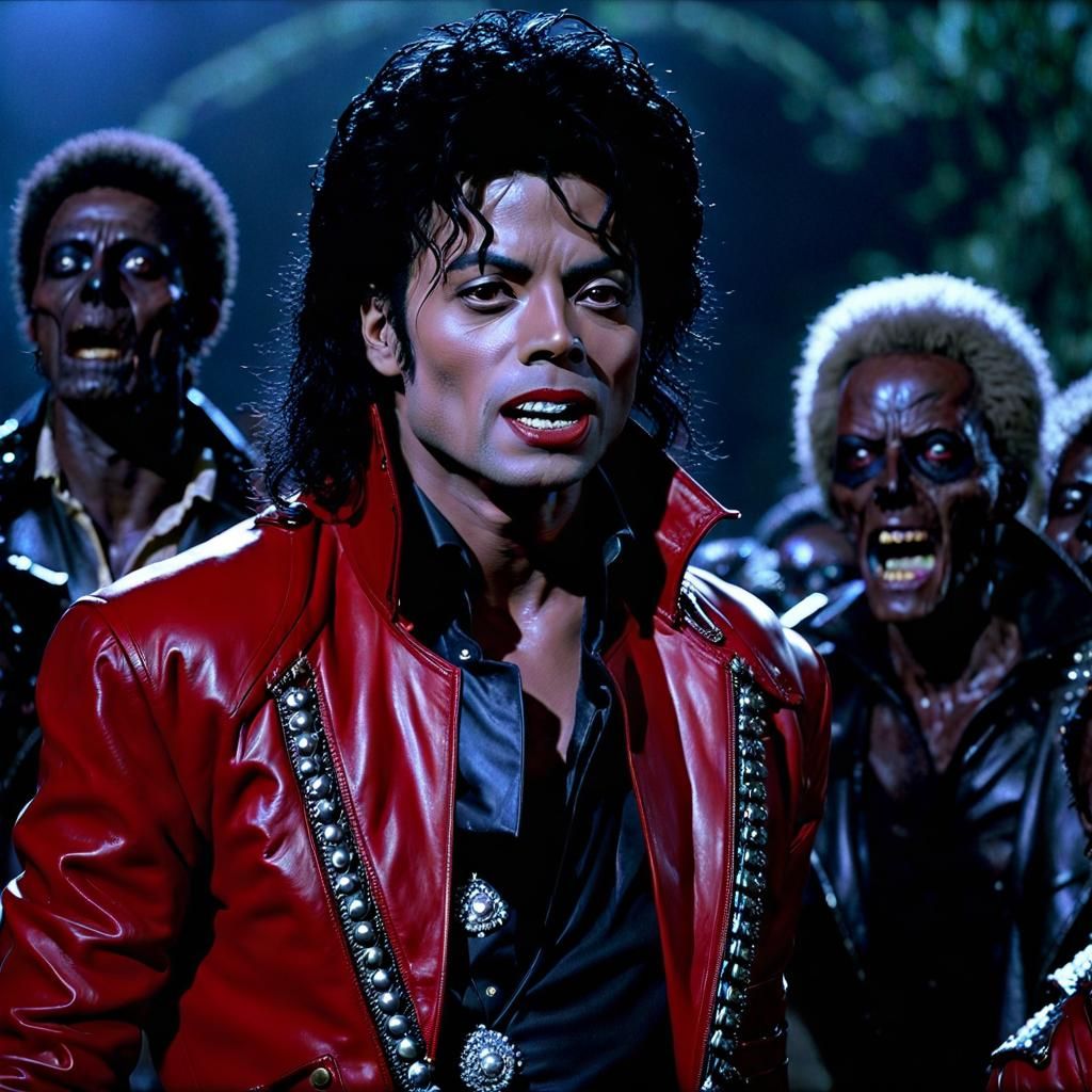 Michael Jackson Thriller Zombie in Gothic Horror Style
