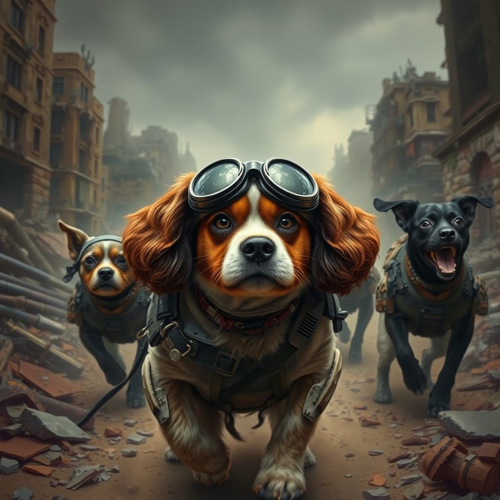 Cavalier King Charles Spaniel Leader in Post-Apocalyptic Was...