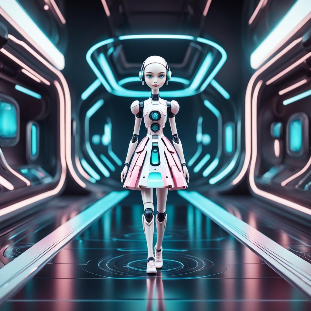 Futuristic 3D Doll Ready to Walk the Future
