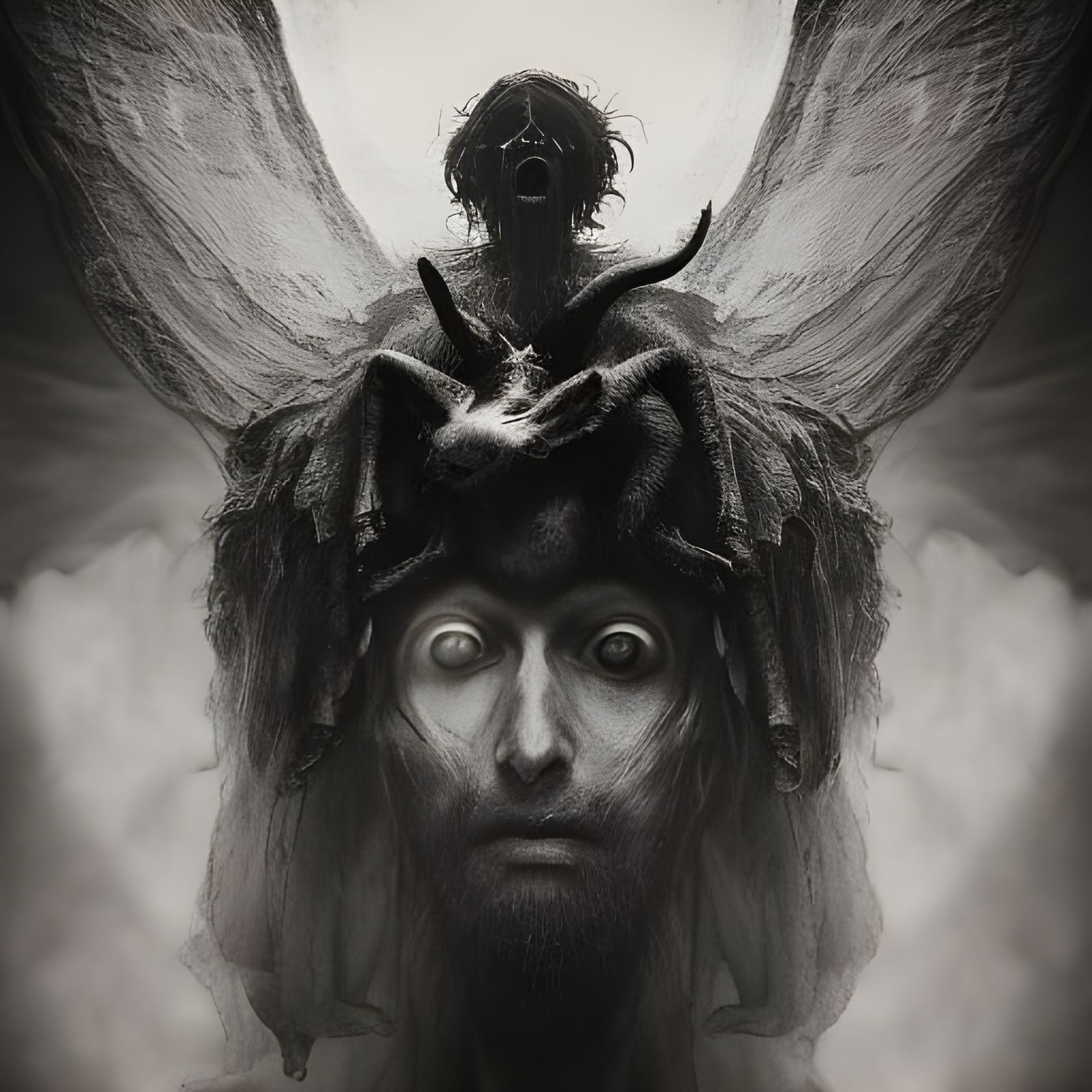 Baphomet Horror Portrait in Gustave Doré Style