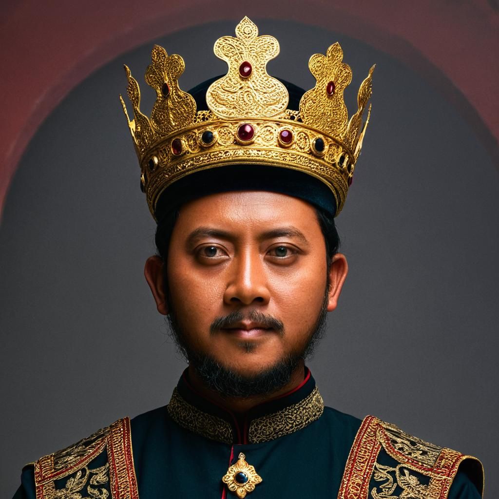 Regal Prince Portrait with Ornate Crown