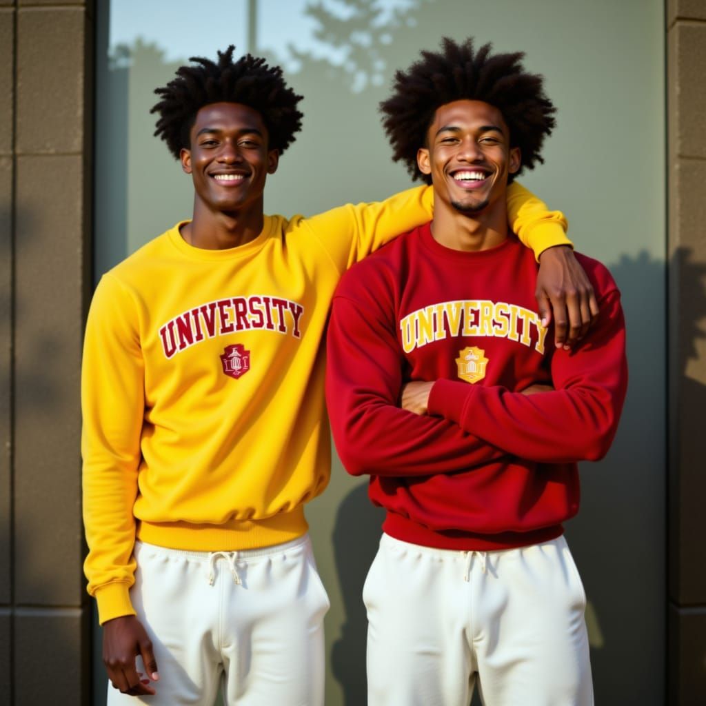 University Athletes in Cinematic Film Still