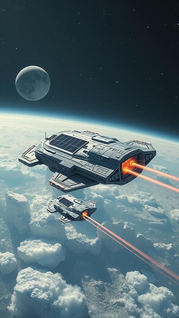 Asteroid Surface Study in Sci-Fi Style