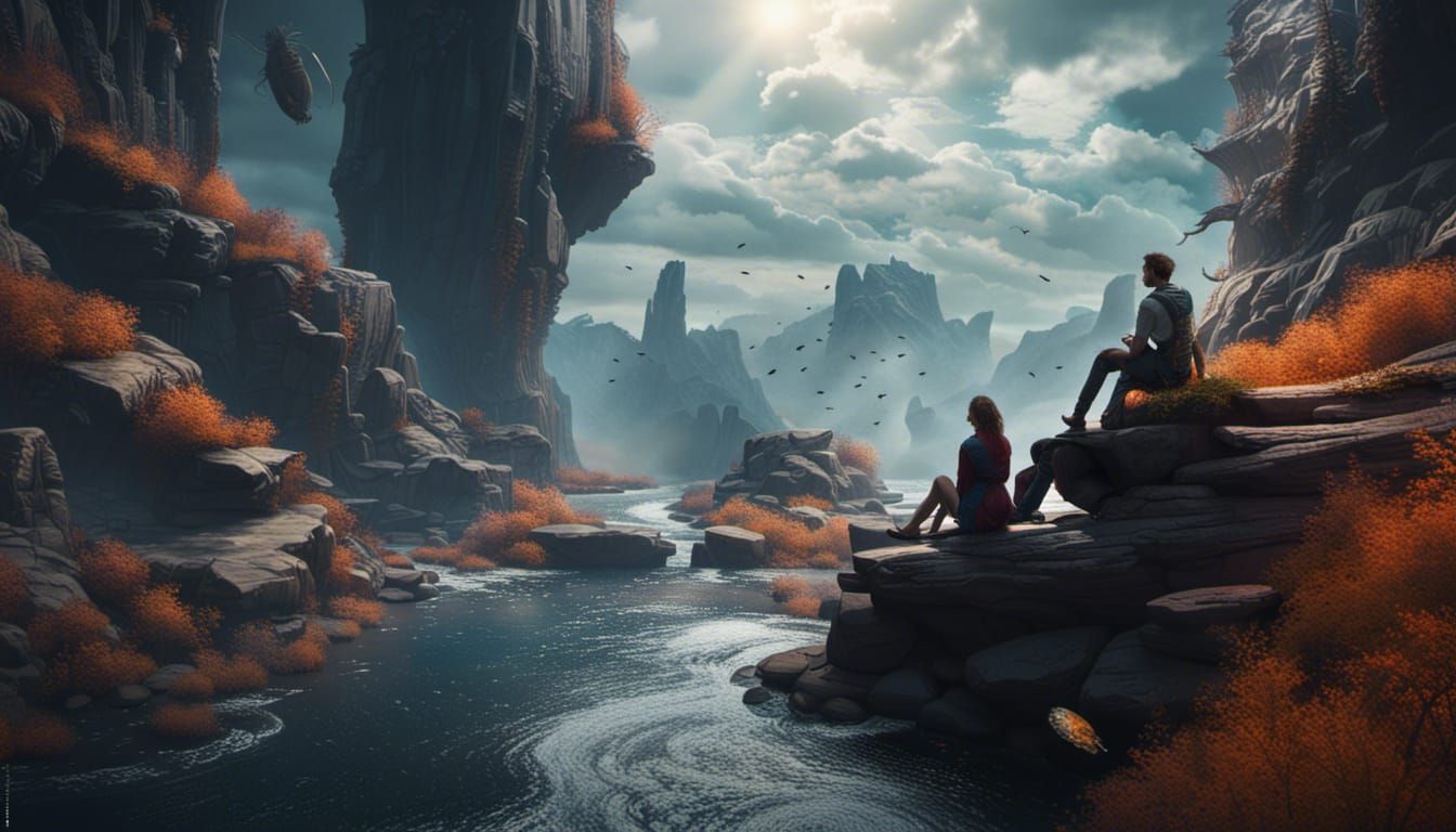 Couple at the Edge of the Universe