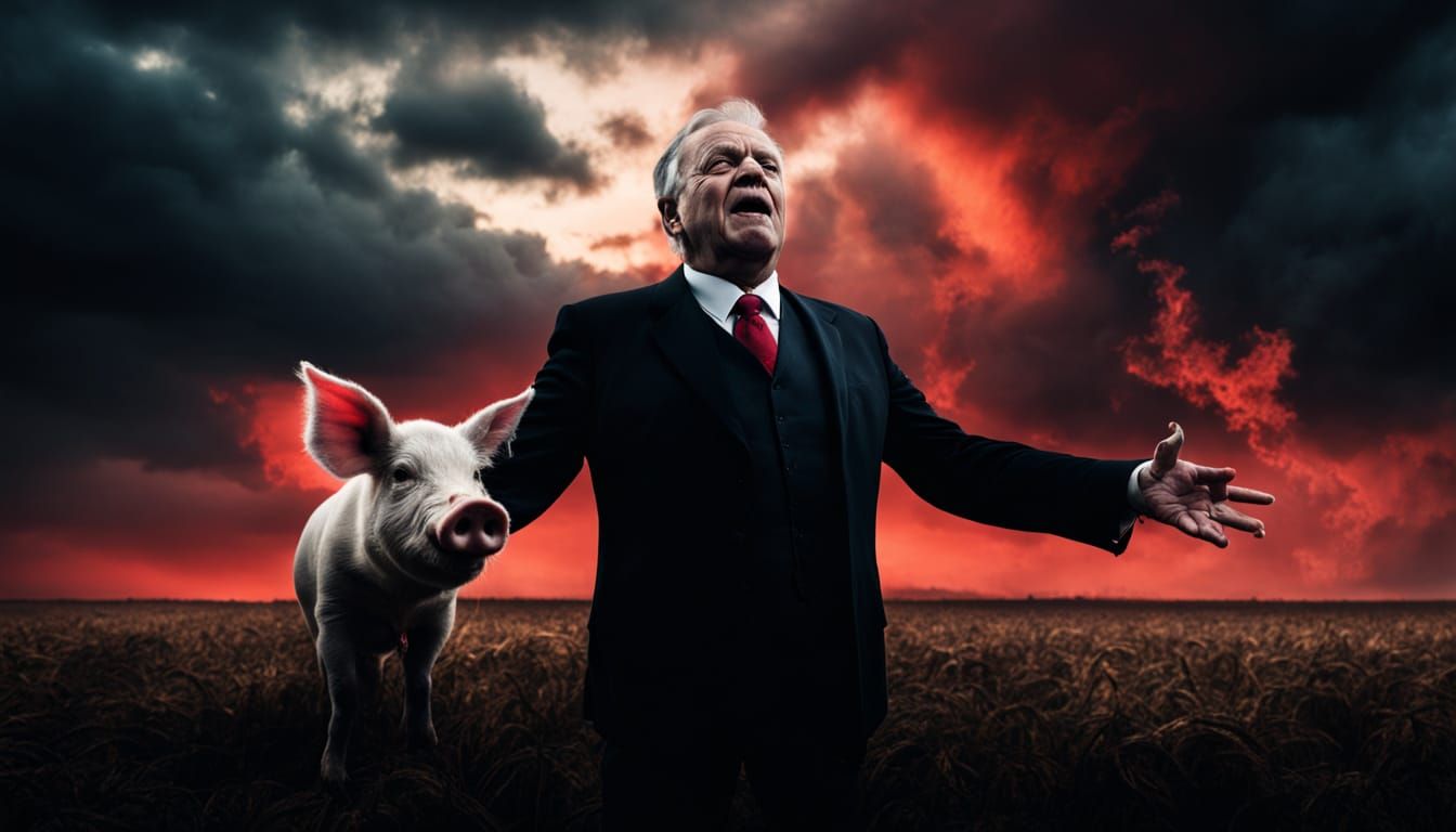 Politician as Fiend in Golden Hour Light