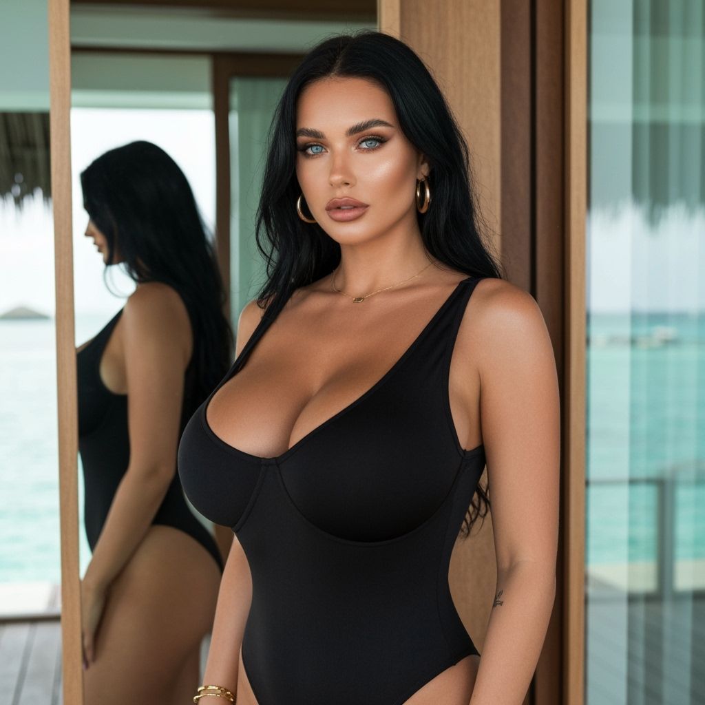 Photorealistic Portrait of a Confident Woman in Maldives Vil...