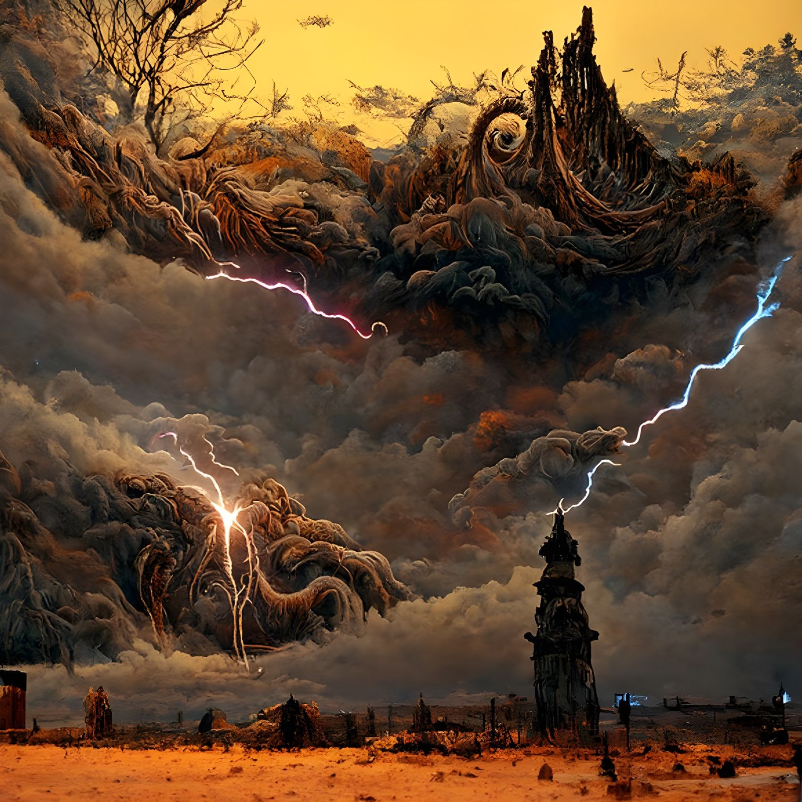 Psychedelic Lightning Storm in a Strange World