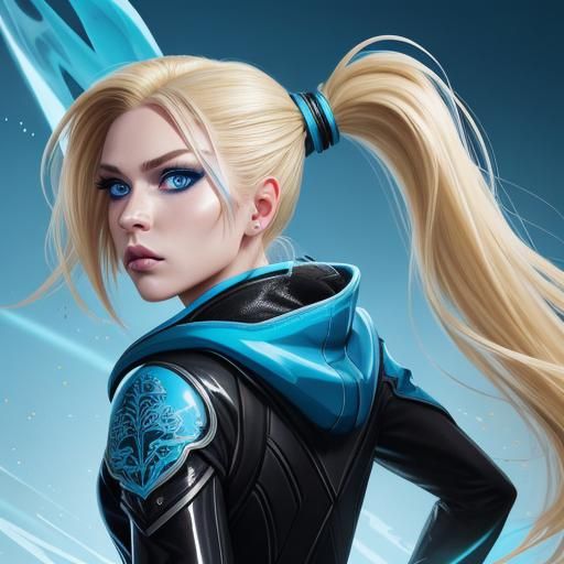 Latex Beauty with Arched Back in Hyperrealistic Style