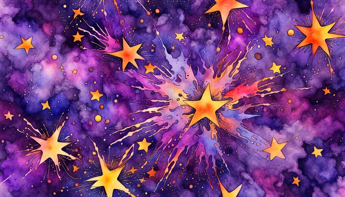 Watercolor Stars Merge in Electromagnetic Splatter