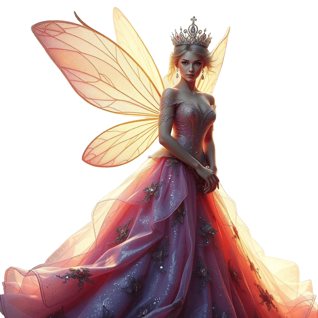 Fairy Princess in Sparkly Dress: Fantasy Concept Art