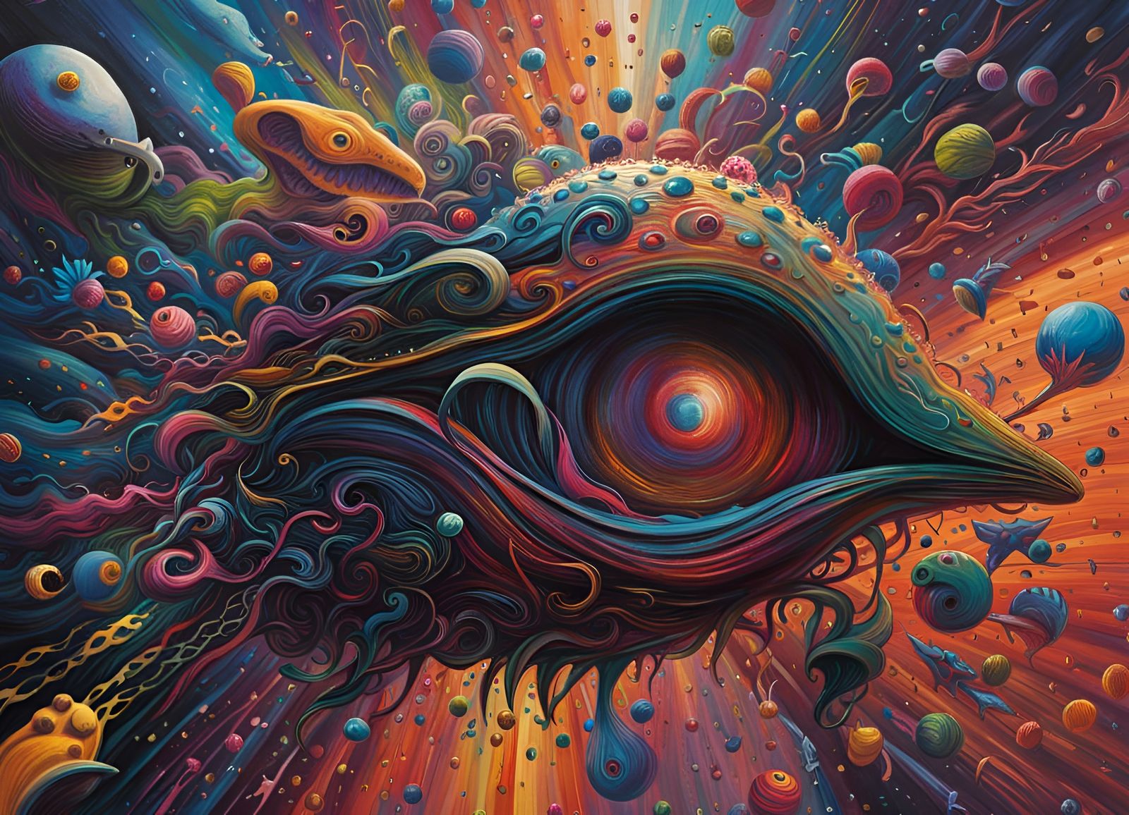 Terrifying Hybrid Monster Looms Over City in Surrealist Styl...