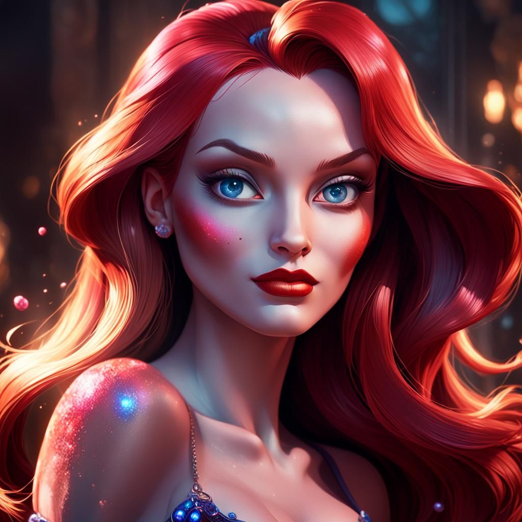 Jessica Rabbit Portrait in Art Nouveau Style