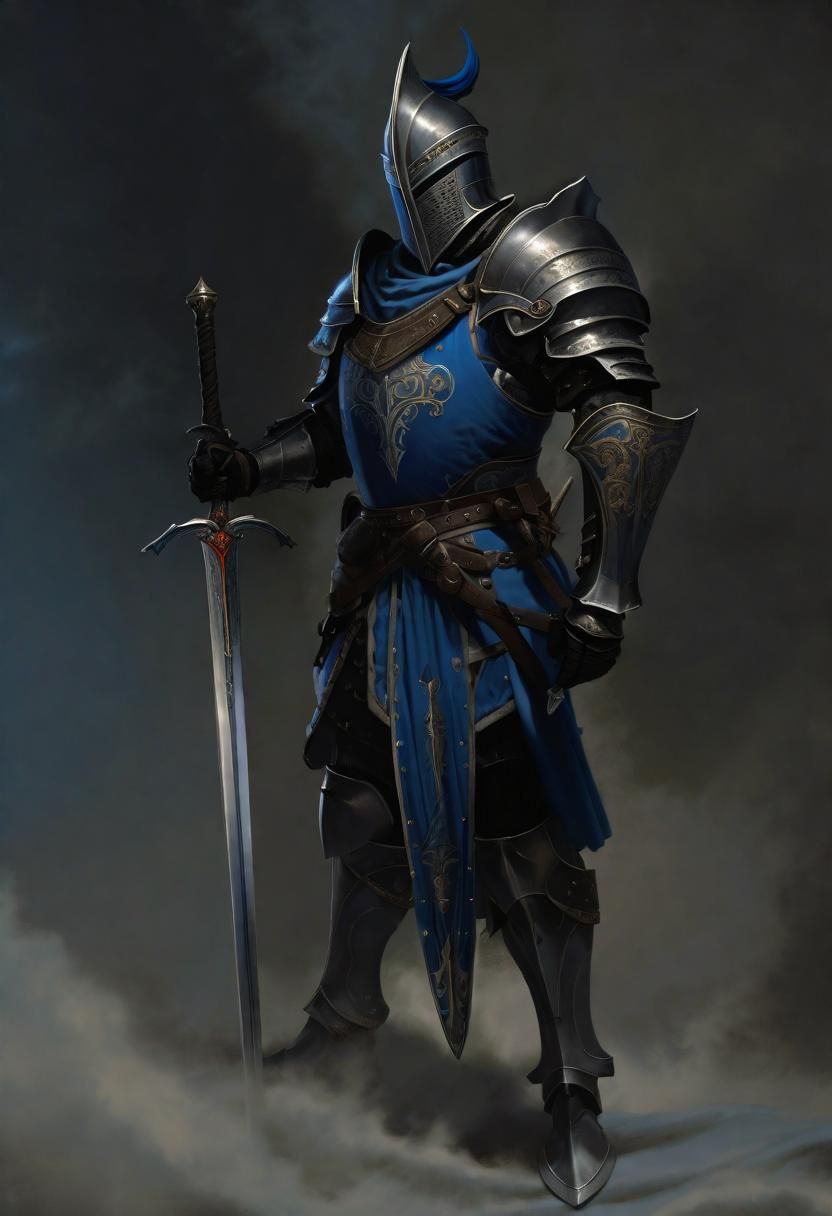 Detailed Matte Painting of Armored Knight with Greatsword