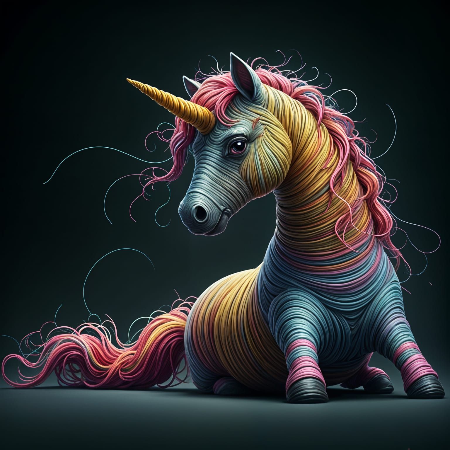 String Art: A Whimsical Unicorn Creation