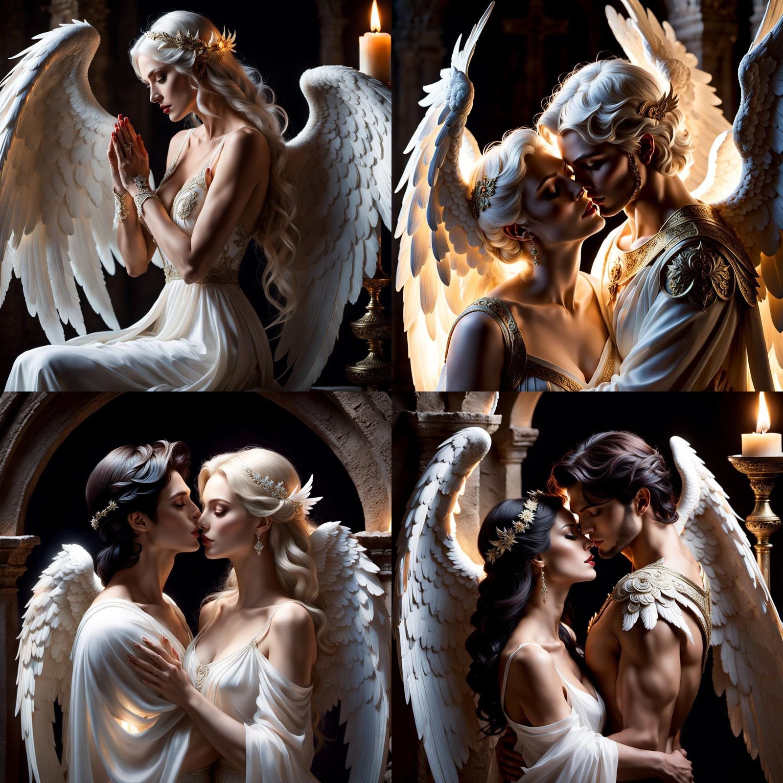 Angelic Demon Kiss: Sensual Romanticism