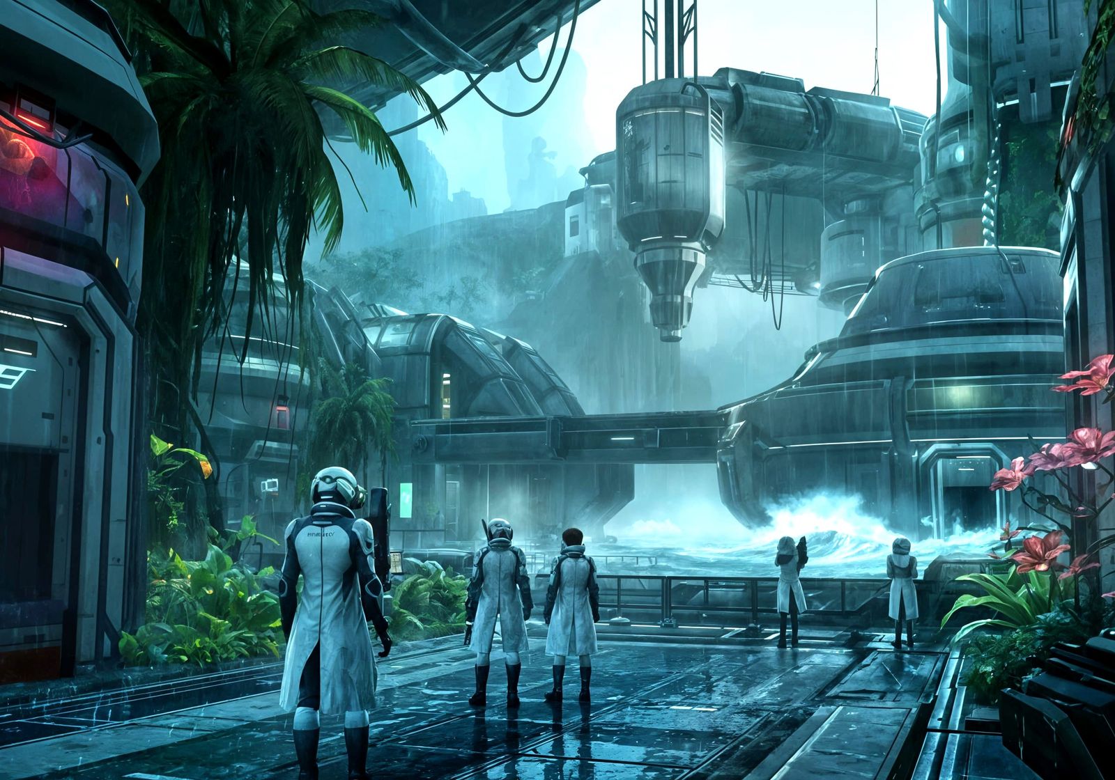 Bustling Tropical Colony on Ragol Planet