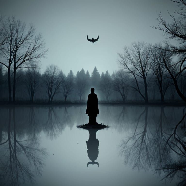 Eerie Scene of Floating Ghostly Entities