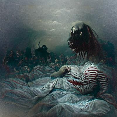 Nightmare Image in Doré and Rutkowski Style
