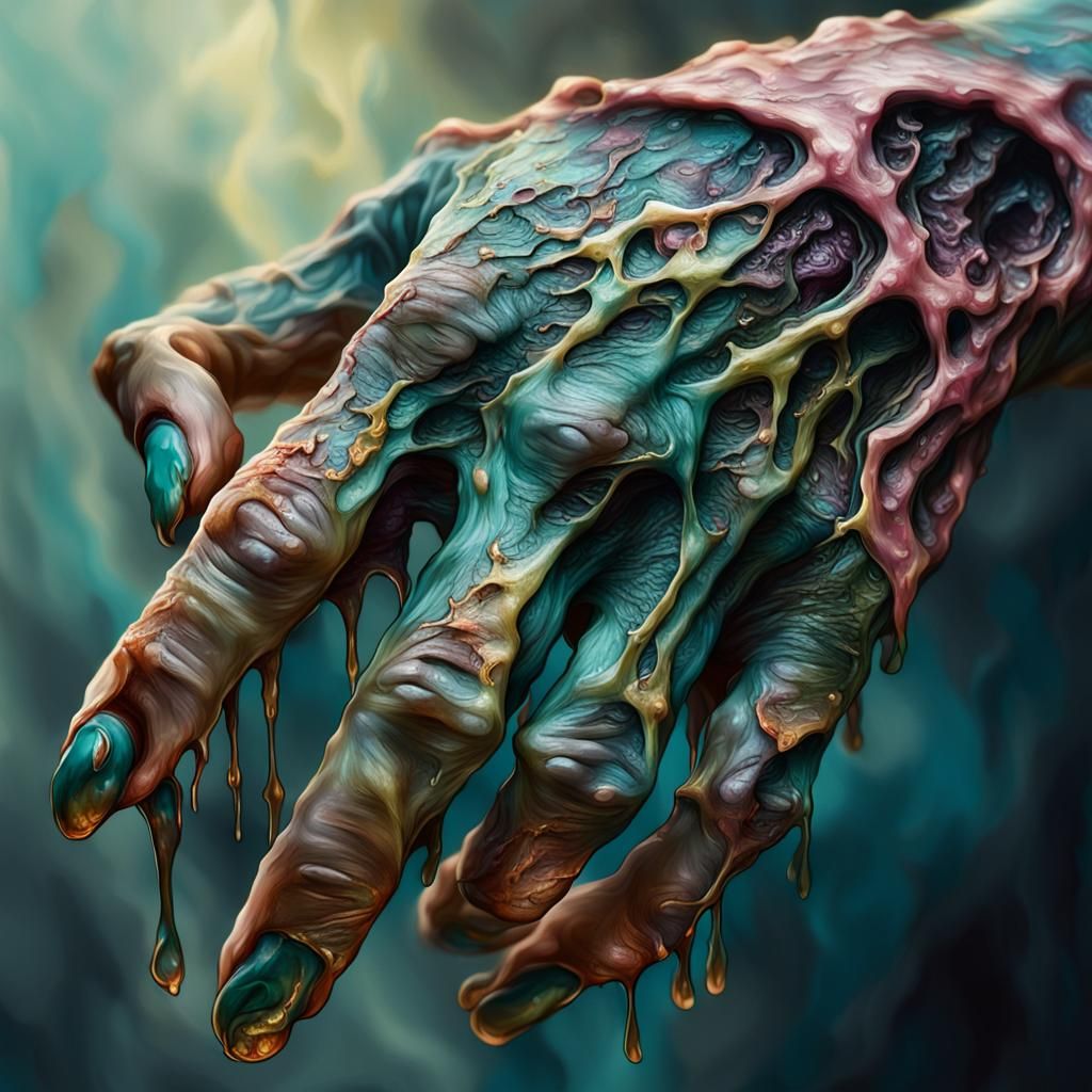 Grotesque Disembodied Hand in Dark Fantasy Art