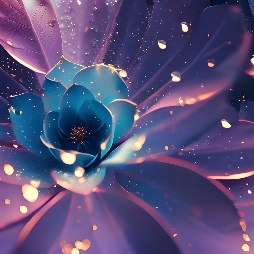 Photorealistic Rose with Glowing Petals