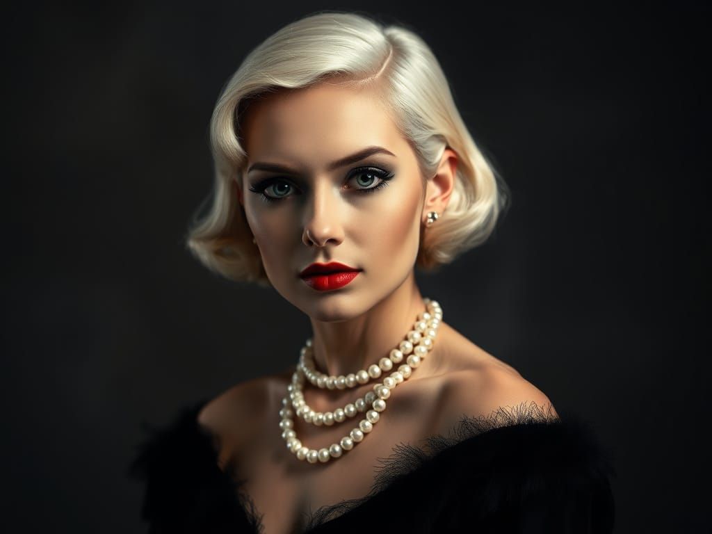 Hollywood Starlet Portrait in George Hurrell Style