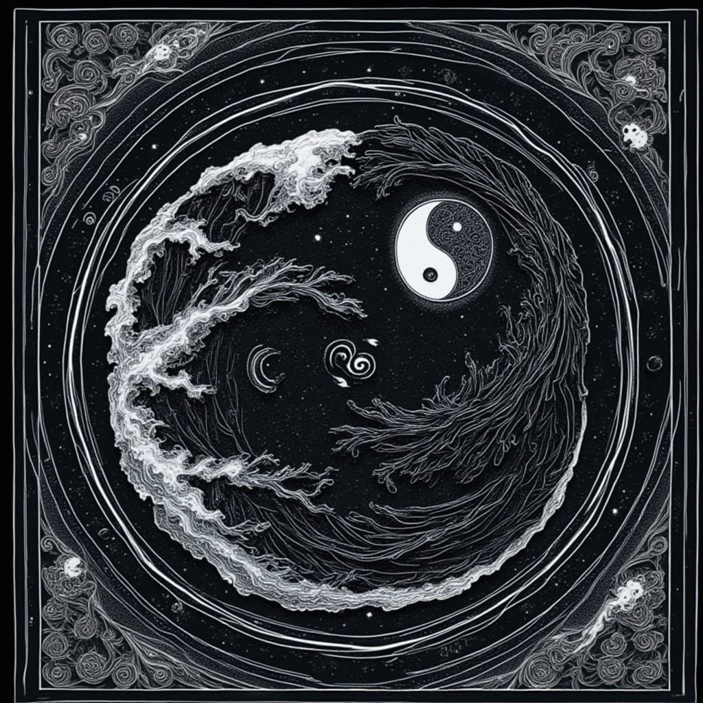 (Yin to Yang aspect where two fundamentally opposites comprise a whole like a puzzle, neither necessarily equal, but bot...