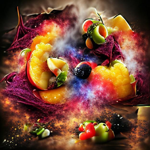 Colorful Fruit Nebula in Space