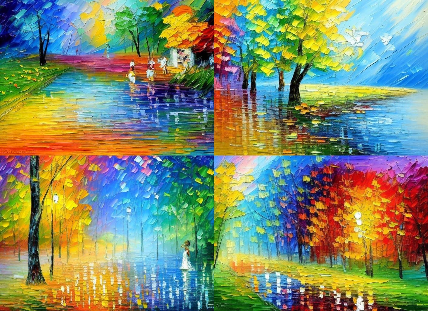 Impressionist Painter with Palette Knife Style