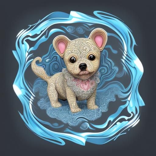 Abstract Vector Fractal with 3D Shading