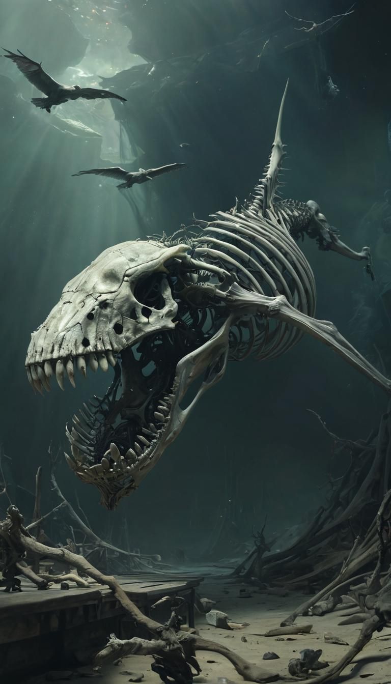 Whale Skeleton in Doré Style