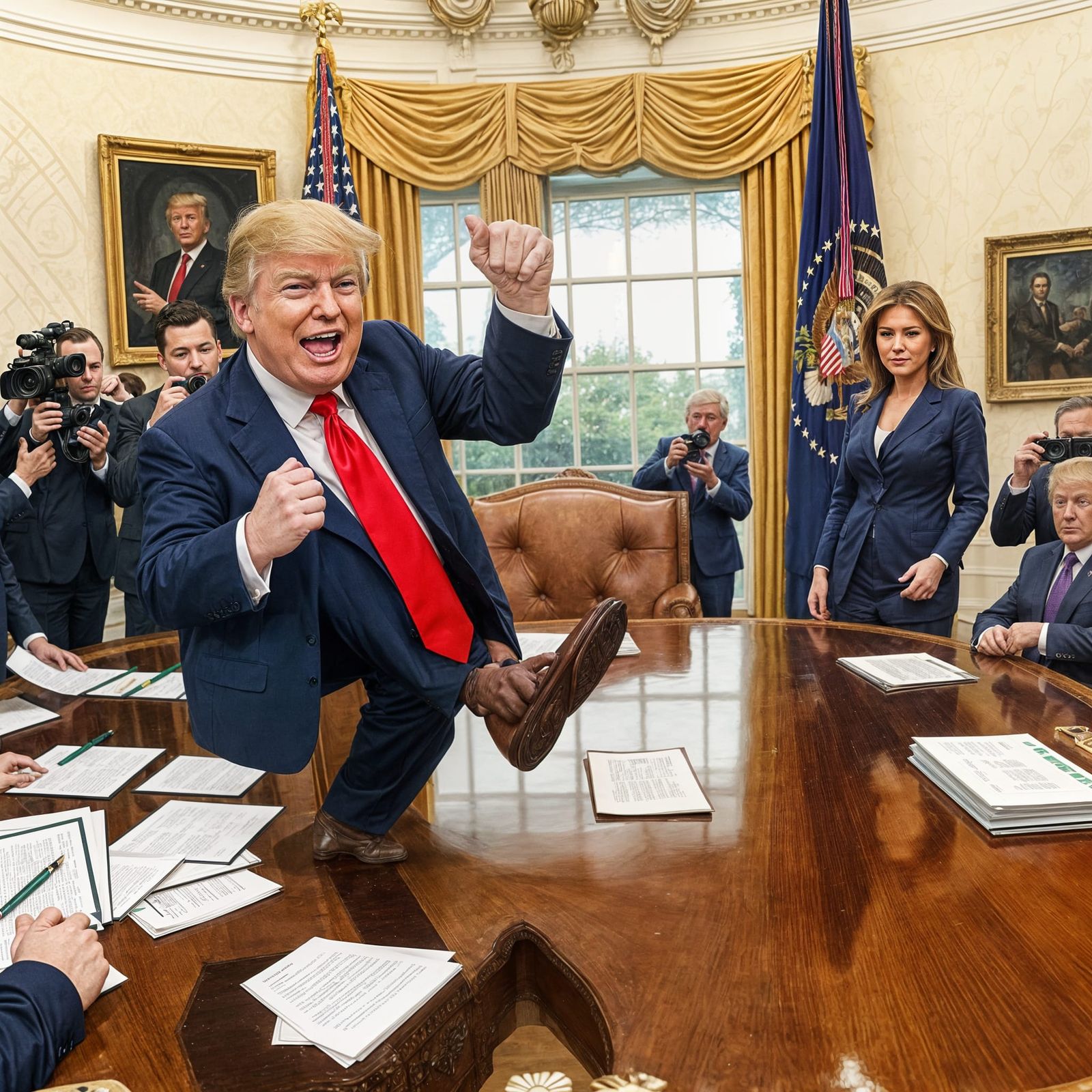 US President Performs Energetic Irish Dance in Oval Office