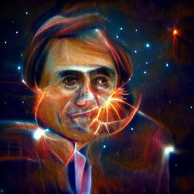 Portrait Gazing at Starry Cosmos