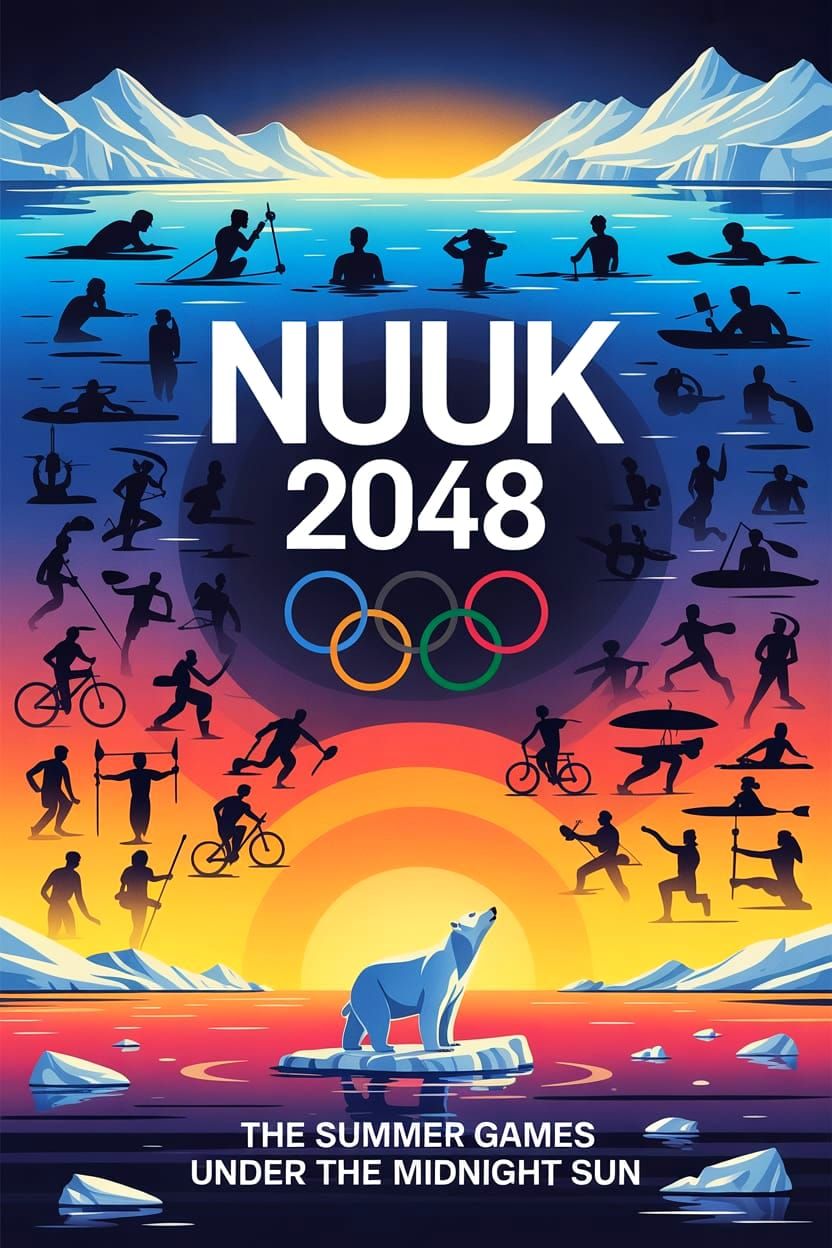 Nuuk 2048 Summer Games Poster: Midnight Sun Sports
