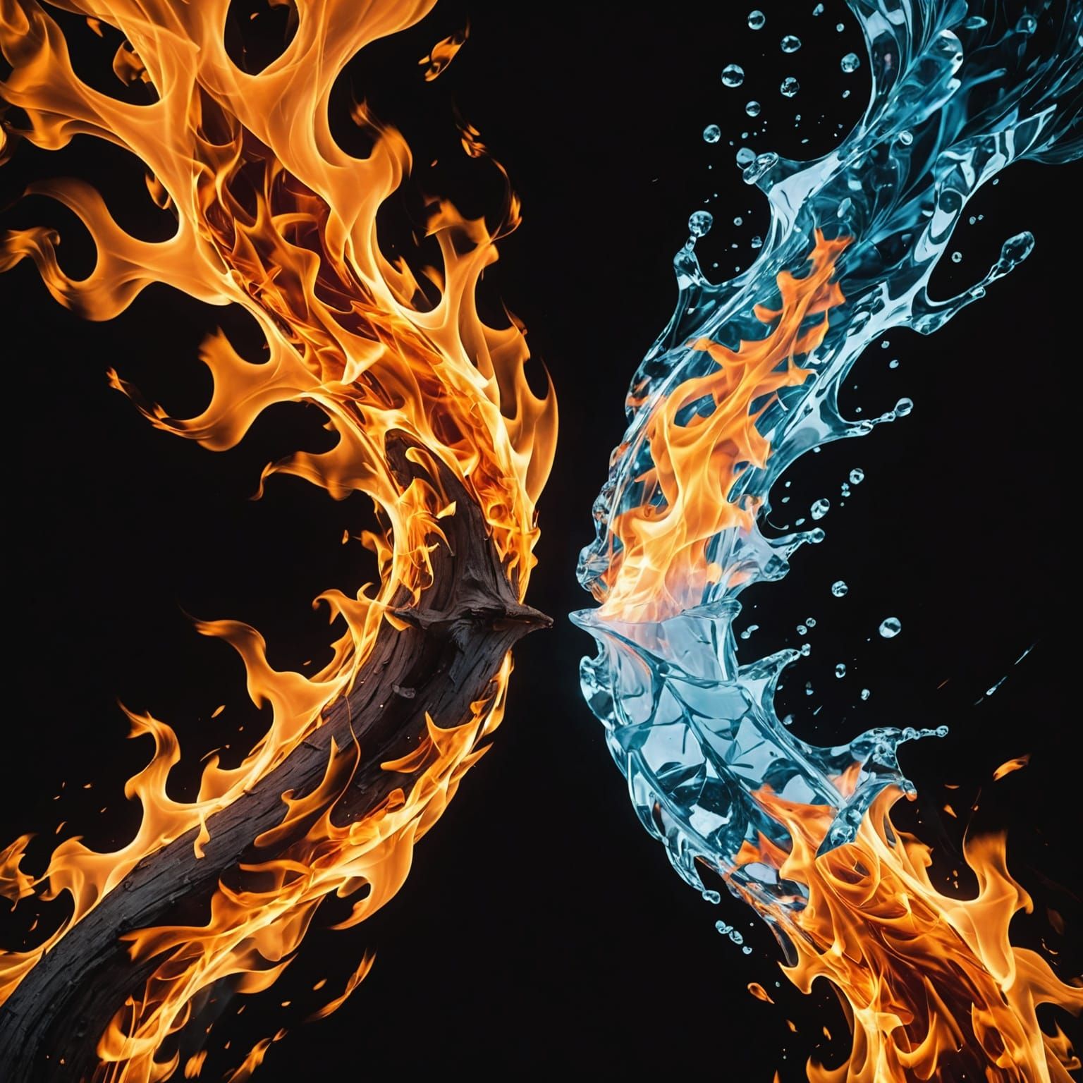 Opposites: Fire and ice