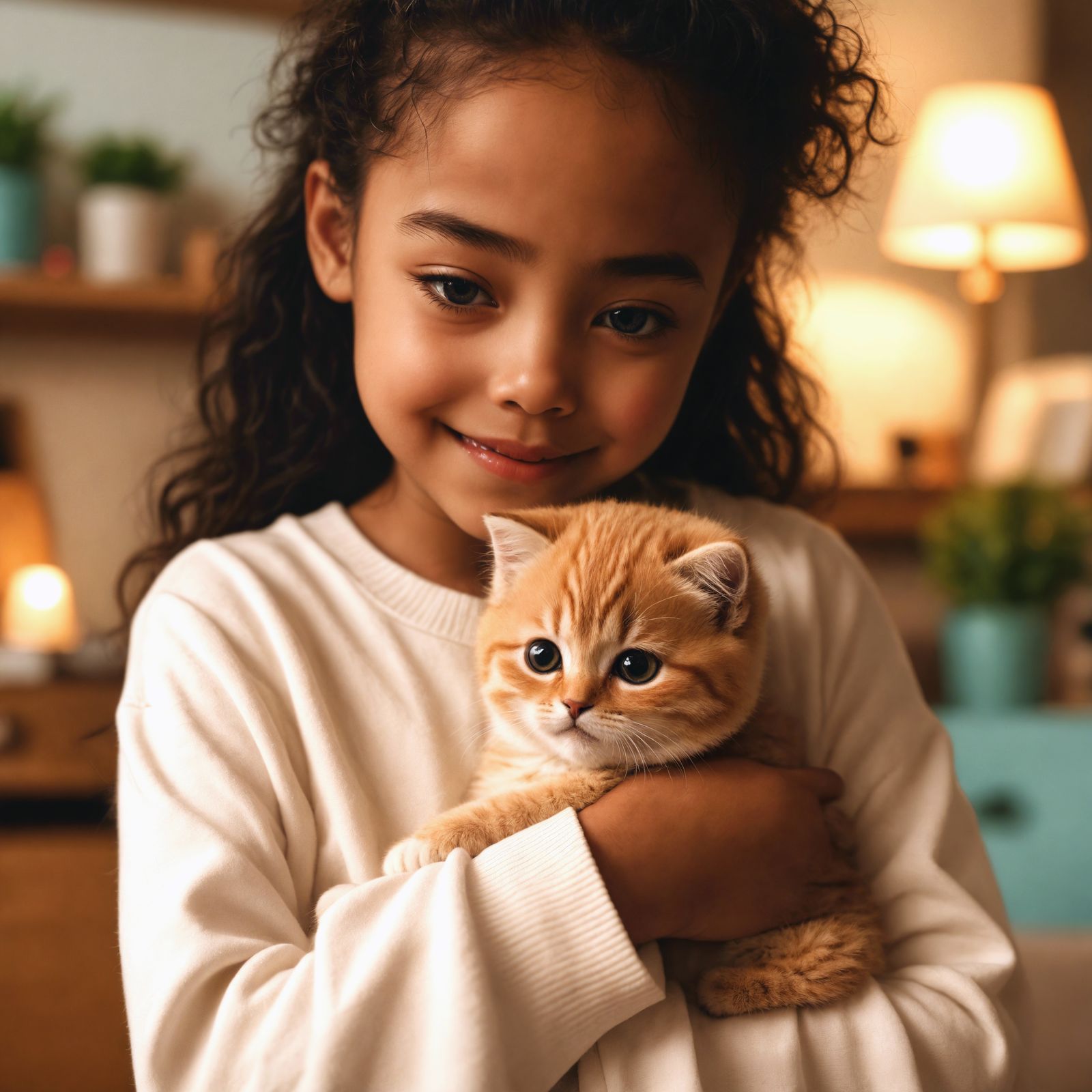 Girl and Kitten: A Moment of Pure Joy
