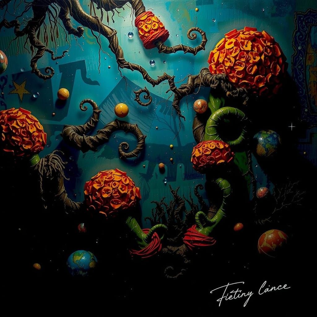 Abstract Swirling Forms in Motion