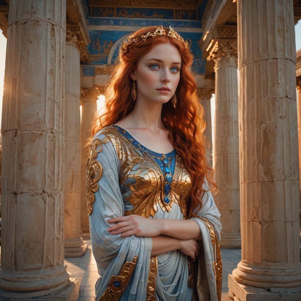 Aphrodite Portrait in a Raphaelite Style