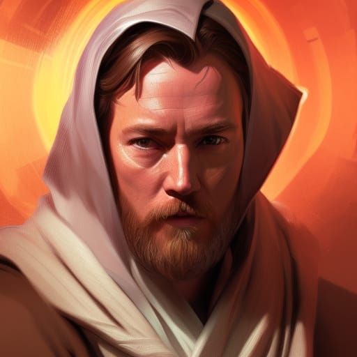 Obi-Wan Kenobi Portrait: Hyperdetailed Artstation Concept Ar...
