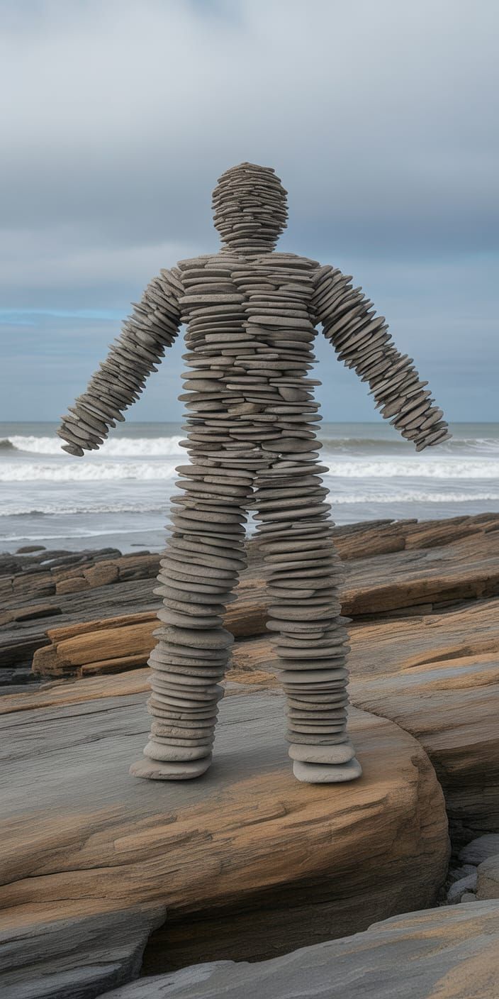 Stoneman on the Sun-Kissed Schist