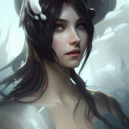 Hollow Knight Portrait in Art Nouveau Style