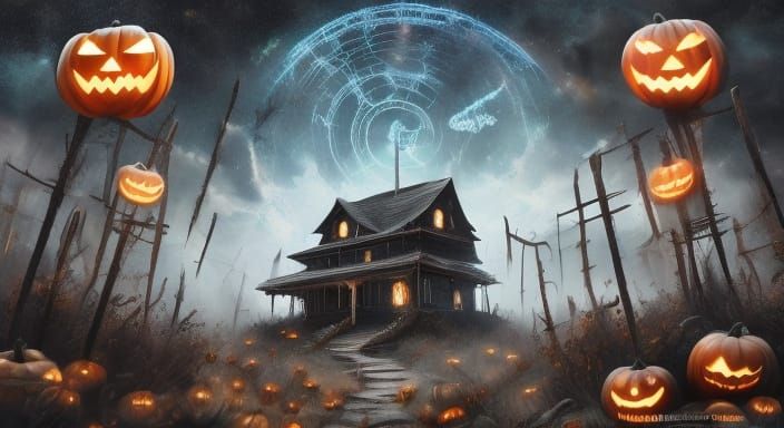 Surreal Landscape of an Abandoned Halo in a Dark Obscura Aes...