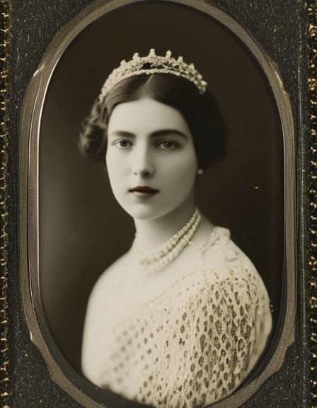 Vintage Portrait of a Young Woman in Sepia Tone