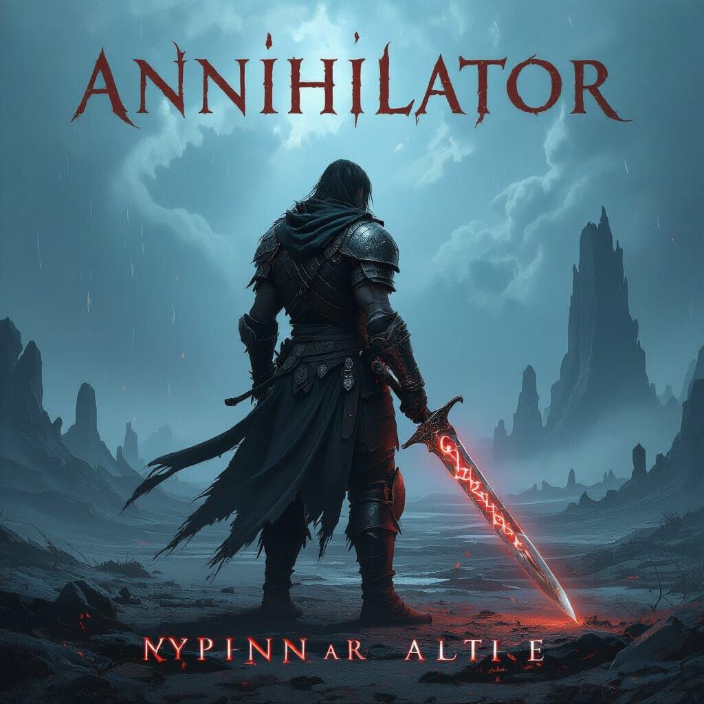 Fantasy Apocalypse Mystery Novel Cover: Annihilator