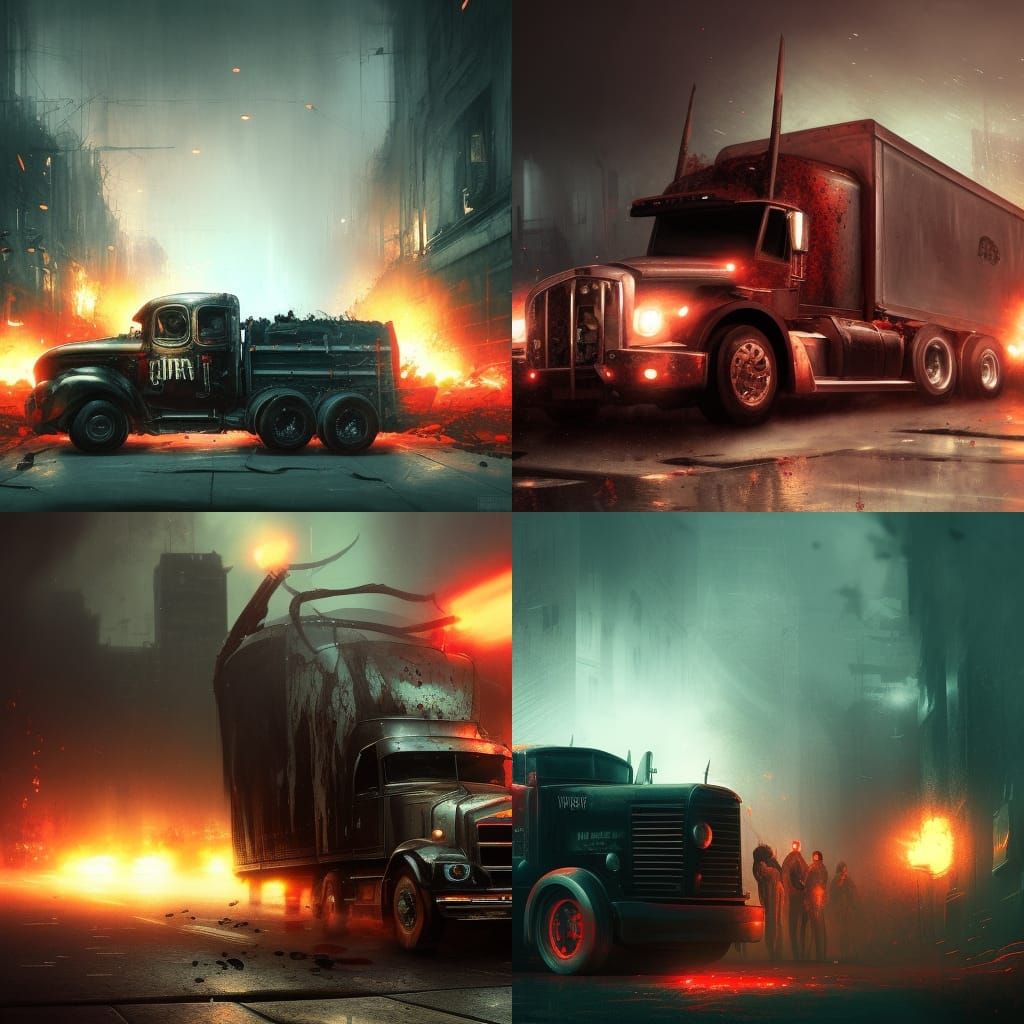 Killer Mack Truck: Dark Fantasy Concept Art