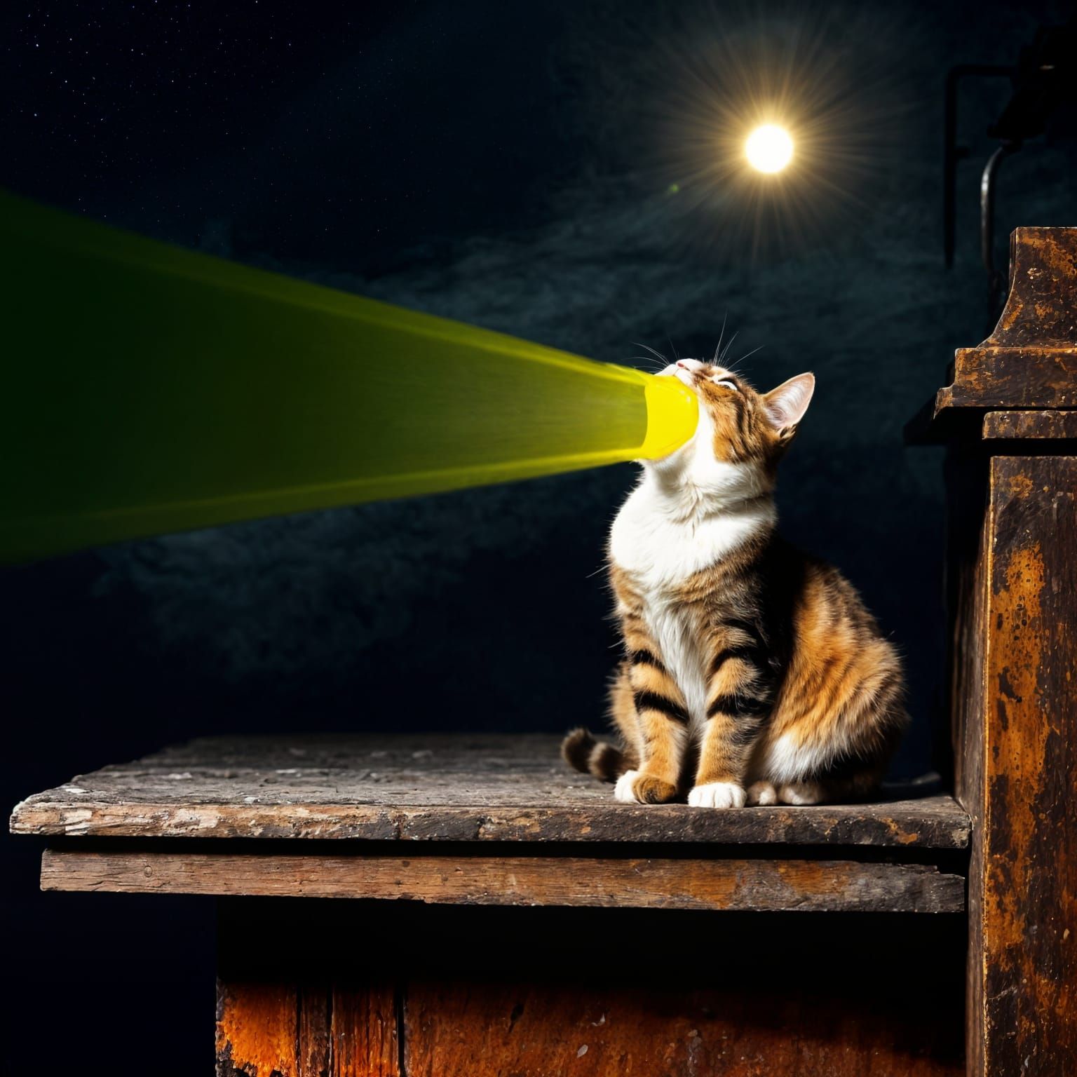 Scene Bathed in Bright Yellow Light