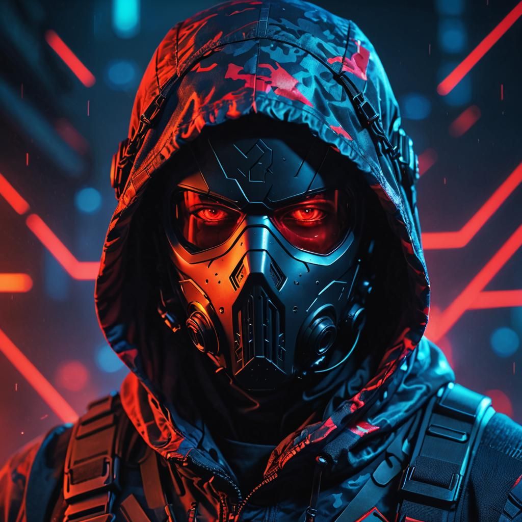 Futuristic Soldier in Night Vision Goggles as 3D Render