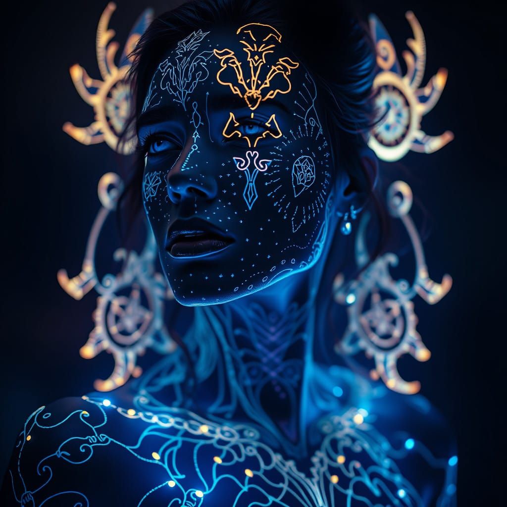 Ethereal Blacklight Goddess