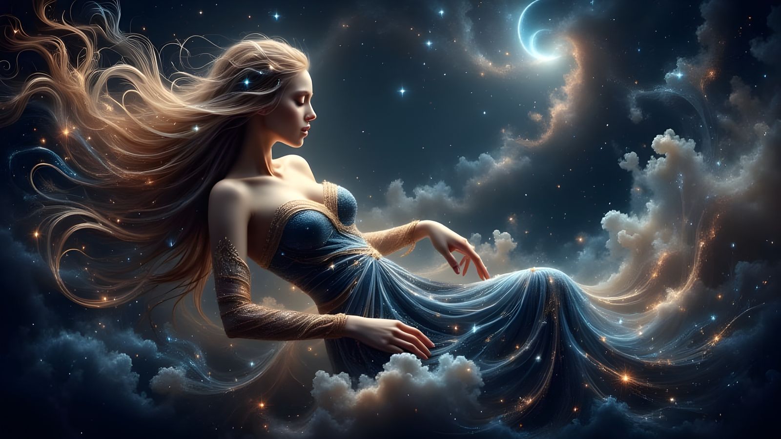 Cosmic Giantess Sleeping Amongst Stars and Galaxies